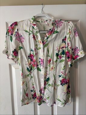 KUT Women’s Floral Button-Up Blouse